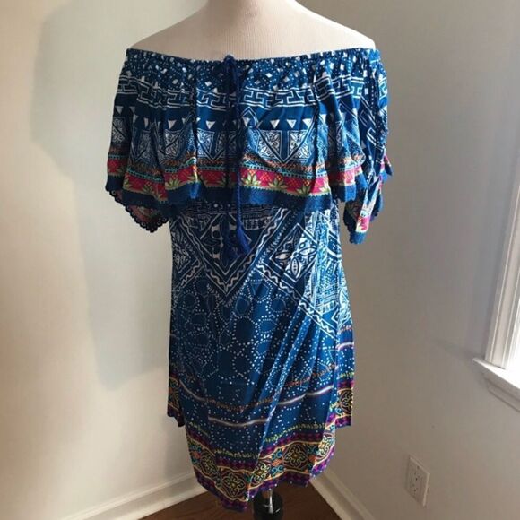 NWT Flying Tomato Shoulder Baring Dress Sz M - Picture 2 of 7